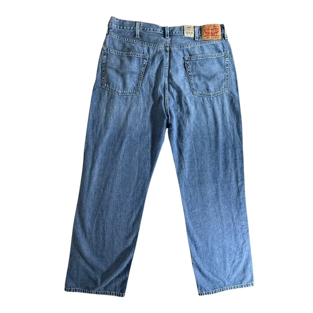 Levis 565 Jeans Adult Size 38/32 Loose Straight Blue Denim Medium Wash Mens